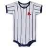 Outerstuff Infant White Boston Red Sox Pinstripe Power Hitter Coverall In White