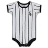 OUTERSTUFF NEWBORN WHITE/BLACK CHICAGO WHITE SOX POWER HITTER SHORT SLEEVE BODYSUIT