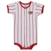 Outerstuff Infant White Cincinnati Reds Pinstripe Power Hitter Coverall In White