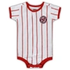 Outerstuff Newborn Boys And Girls White, Red Washington Nationals Power Hitter Short Sleeve Bodysuit In White