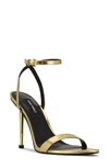 Nine West Reina Ankle Strap Pump In Gold