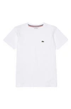 Lacoste Solid V-neck T-shirt In White