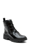 Ara Waterproof Lace-up Boot In Black Patent