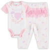 Outerstuff Girls Newborn And Infant White Chicago Bears Spreading Love Bodysuit And Tutu Leggings Set In White