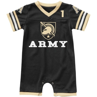 Colosseum Babies' Infant  Black Army Black Knights Bumpo Football Romper