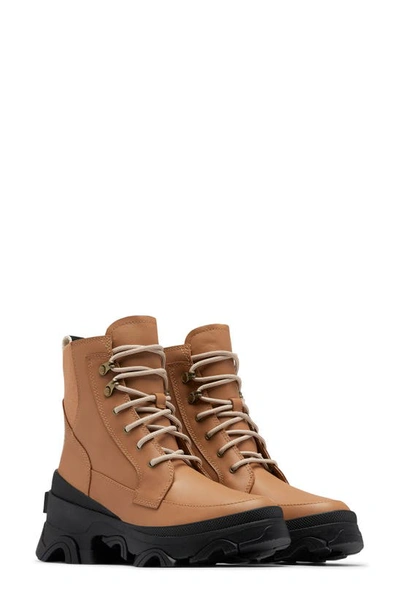 Sorel Brex Womens Lace Up Round Toe Ankle Boots In Tawny Black