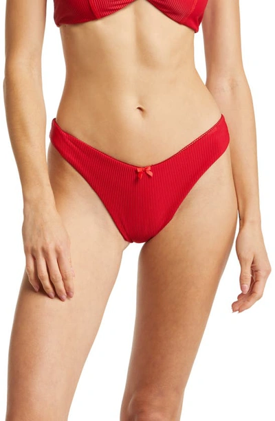 Frankies Bikinis Enzo Bikini Bottoms In Red