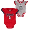 OUTERSTUFF NEWBORN & INFANT RED/HEATHERED GRAY ST. LOUIS CARDINALS SCREAM & SHOUT TWO-PACK BODYSUIT SET