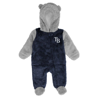 OUTERSTUFF NEWBORN AND INFANT NAVY/grey TAMPA BAY RAYS GAME NAP TEDDY FLEECE BUNTING FULL-ZIP SLEEPER