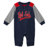 OUTERSTUFF NEWBORN & INFANT NAVY/HEATHERED GRAY BOSTON RED SOX SCRIMMAGE LONG SLEEVE JUMPER