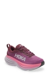 Hoka Bondi 8 Running Shoe In Beautyberry / Grape Wine