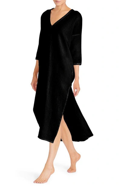 Robin Piccone Emily Cover-up Tunic Dress In Black