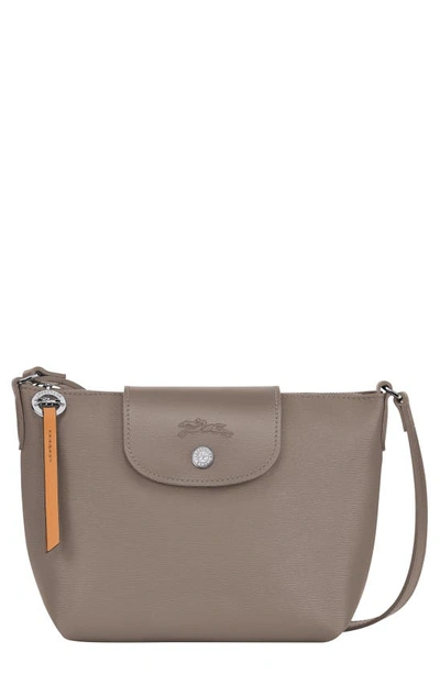 Longchamp Le Pliage City Coated Canvas Crossbody Bag In Taupe