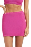 Good American Always Fits Cover-up Miniskirt In Fuschia Pink001
