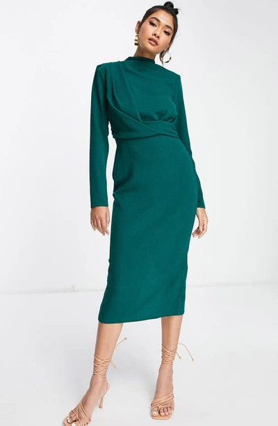 knee length dresses for ladies Azalea Midi Dress (Black)