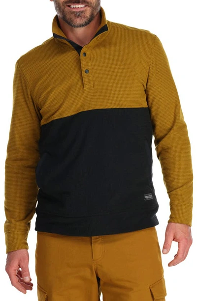 Outdoor Research Trail Mix Snap Pullover In Tapenade/ Black