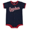 OUTERSTUFF INFANT NAVY CLEVELAND GUARDIANS POWER HITTER ROMPER