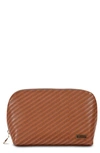 Stephanie Johnson Rosewood Cognac Lola Makeup Bag In Cognac