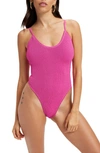 Good American Always Fits Sculpt One-piece Swimsuit In Fuschia Pink001