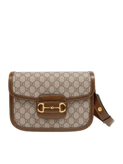 Gucci 1955 Horsebit Shoulder Bag In Brown
