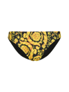 Versace Slip Mare Lycra Barocco All Over In Black