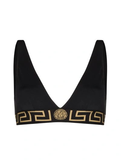 VERSACE BAROCCO PRINT TRIANGLE BIKINI TOP