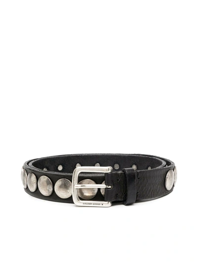 Golden Goose Belt Trinidad Washed Leather Studs In Multi-colored