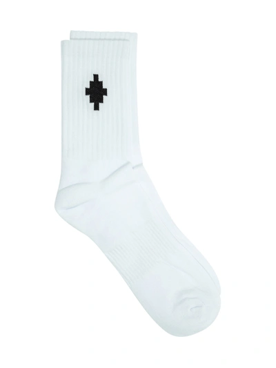 Marcelo Burlon County Of Milan Cross Sideway Short Socks In White