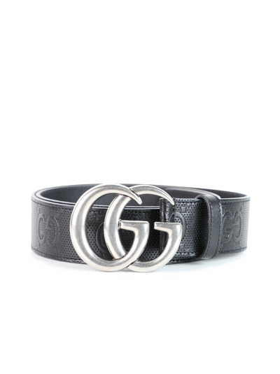 Gucci Gg Marmont Belt In Black
