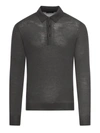Nome Knit Polo Shirt In Grey