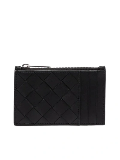 Bottega Veneta Intrecciato Leather Wallet In Black