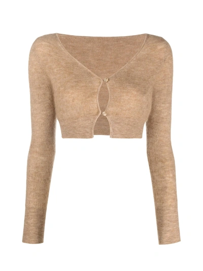 Jacquemus Le Cardigan Alzou In Brown