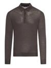 Nome Knit Polo Shirt In Brown