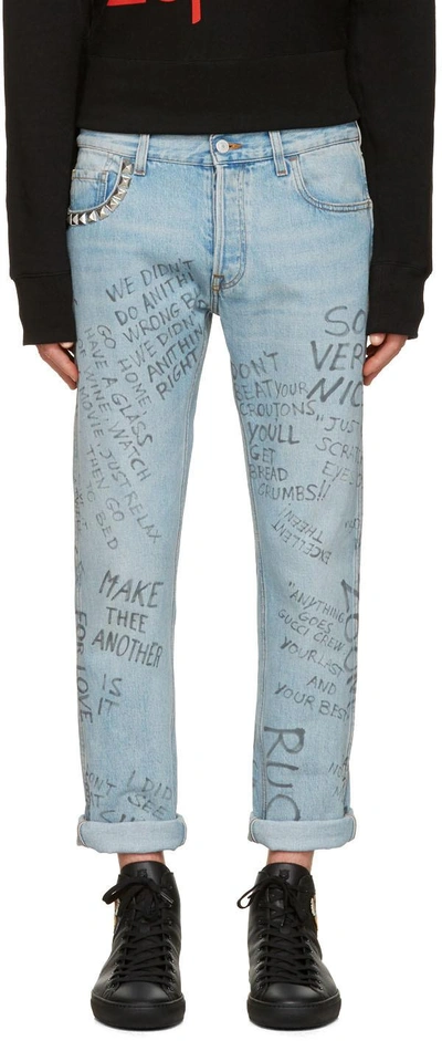 GUCCI 17SS PRINTED CHLORINE PUNK JEANS