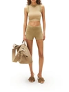 Jacquemus Tan Le Papier 'le Short Neve' Shorts In Green