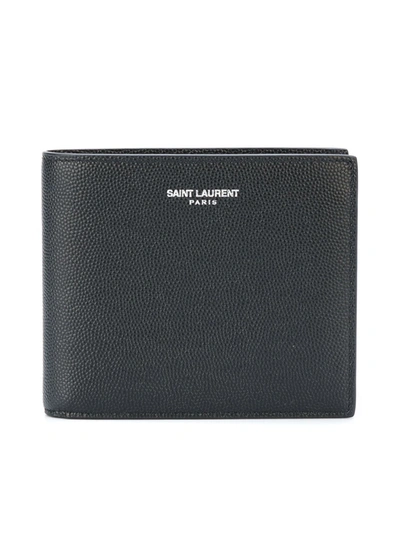 Saint Laurent Logo Wallet In Black