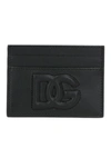 DOLCE & GABBANA LOGO-DETAILED SMOOTH LEATHER CARD CASE