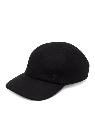 Giorgio Armani Logo标牌棒球帽 In Black
