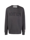 Golden Goose Golden M S Regular Sweatshirt Distressed Cotton Jersey With Logo Clothing In Gray