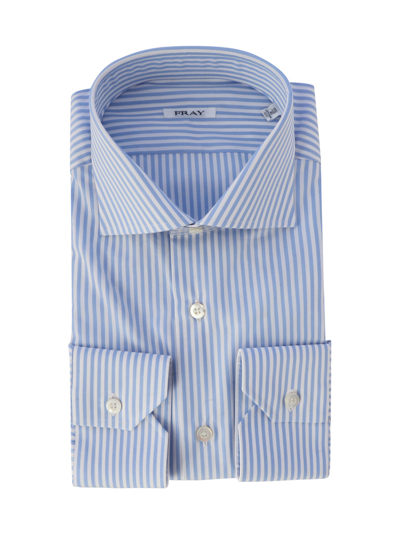 Fray Striped Shirt In Bluette