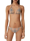 Burberry Check Motif Triangle Bikini Set In Multi