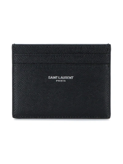 Saint Laurent Ysl Cardholder In Black