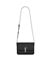 Saint Laurent Men Solferino Medium Leather Shoulder Bag In Black