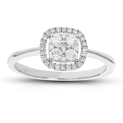 Vir Jewels 1/3 Cttw Round Cut Lab Grown Diamond Engagement Ring 925 Sterling Silver Prong Set