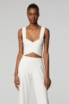 Altuzarra Mylas Crisscross Crop Top In Natural White