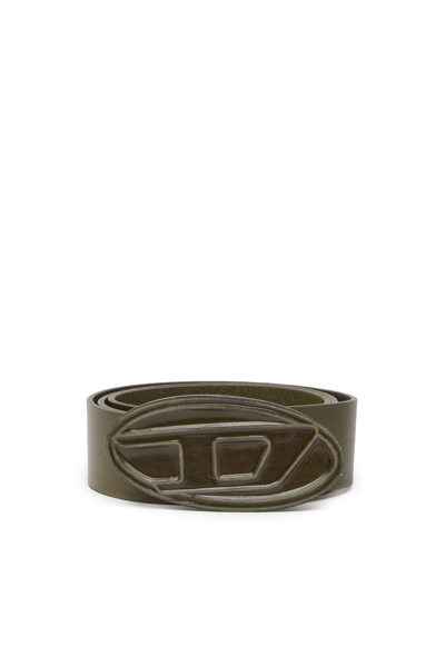 Diesel Cintura In Pelle Con Fibbia D In Pelle In Green