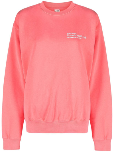 Sporty And Rich Cotton Sweatshirt In Rosa