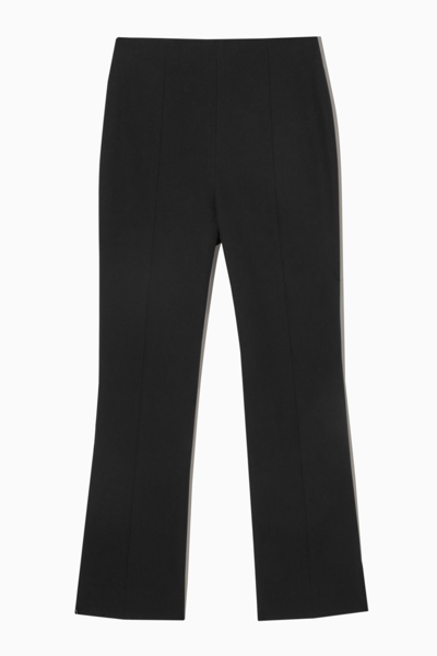 Cos Slim-fit Kick-leg Trousers In Black