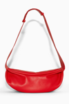 Cos Leather Crossbody Bag In Red