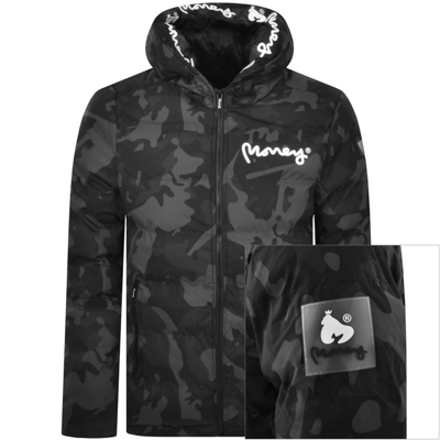 Money Clothing Money Hamerton Camo Jacket Black In Black